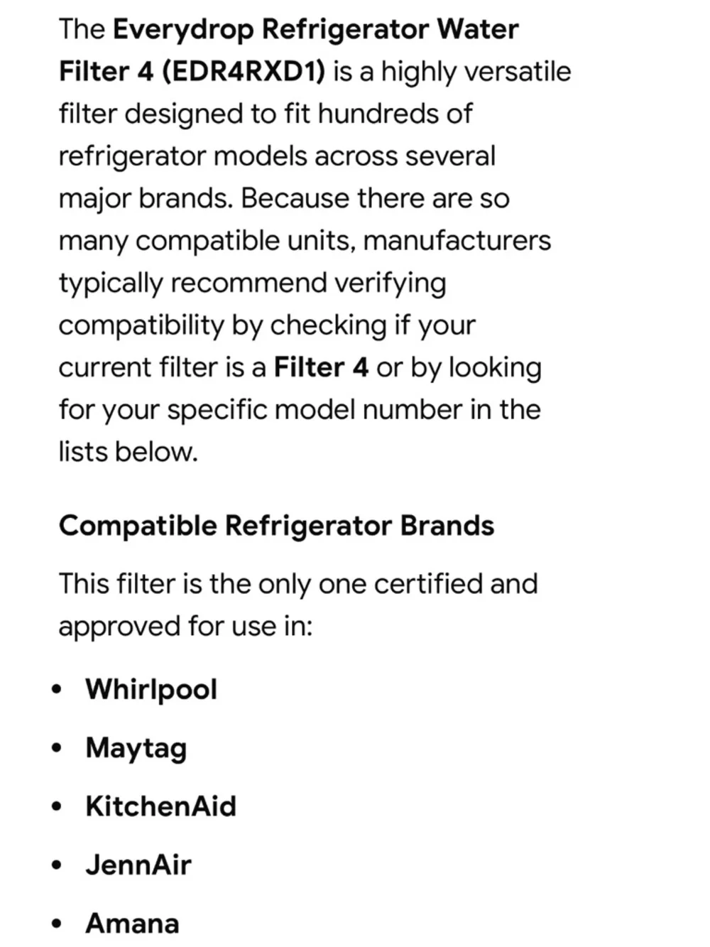 NEW Everydrop by Whirlpool Filter 4 EDR4RXD1 Genuine Refrigerator Water Filter